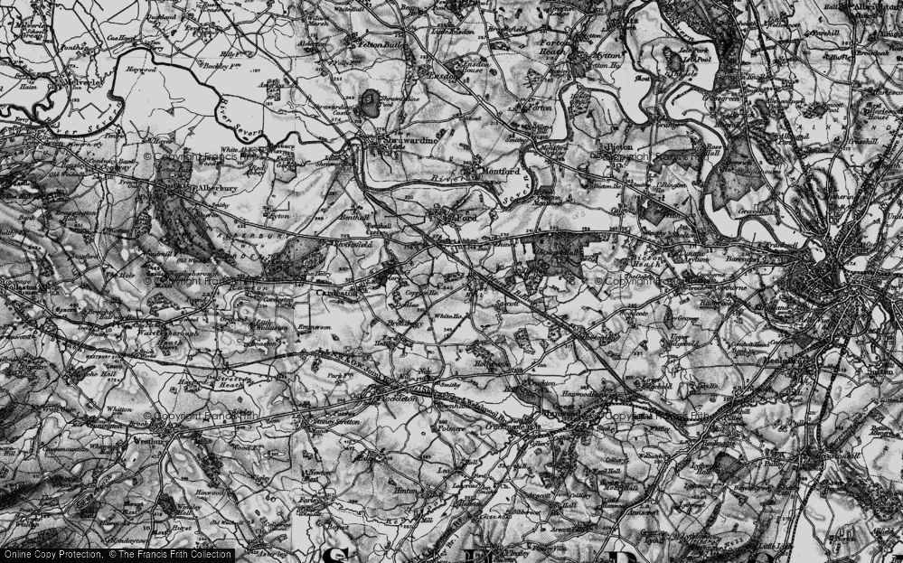 Old Map of Shoot Hill, 1899 in 1899