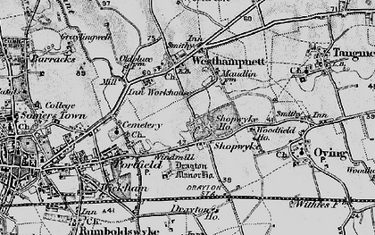 Old map of Shopwyke in 1895