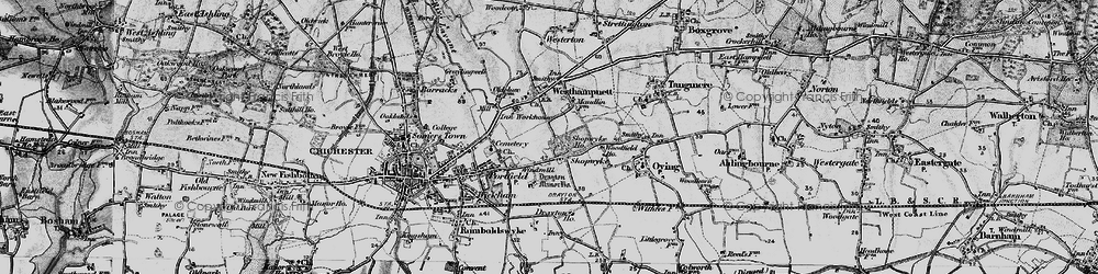 Old map of Shopwyke in 1895