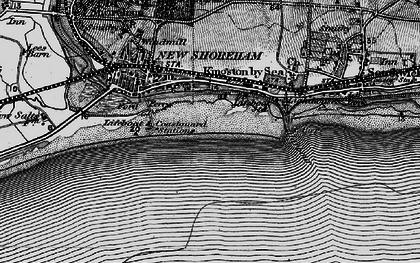 Old map of Shoreham Beach in 1895