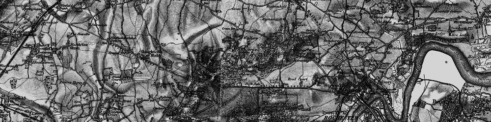 Old map of Shorne Ridgeway in 1895
