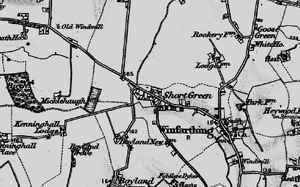 Old map of Short Green in 1898