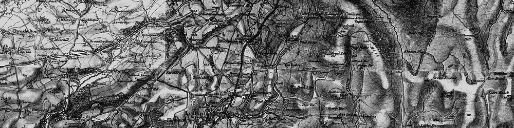 Old map of Shortacombe in 1898