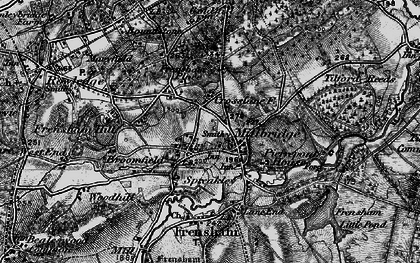 Old map of Shortfield Common in 1895