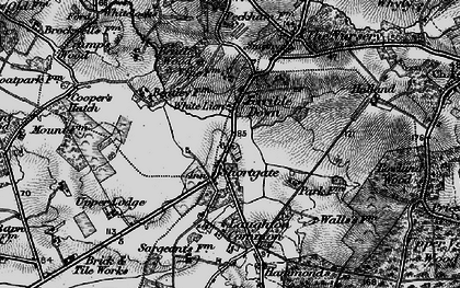 Old map of Shortgate in 1895