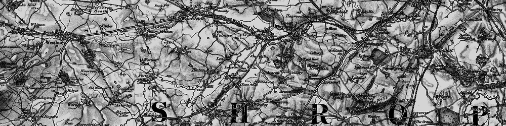 Old map of Lea Cross in 1899