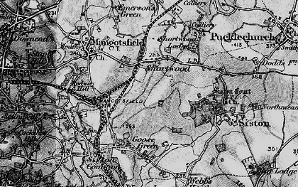 Old map of Shortwood in 1898
