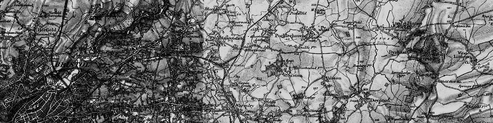 Old map of Shortwood in 1898