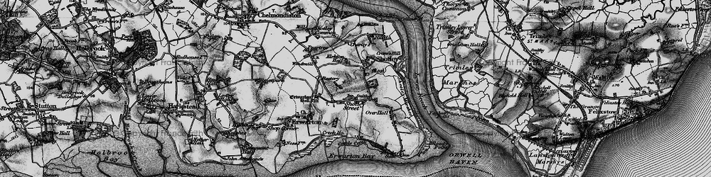 Old map of Shotley in 1896