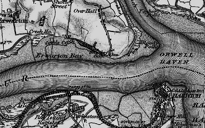 Old map of Shotley Gate in 1896
