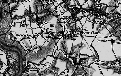 Old map of Shottisham in 1895