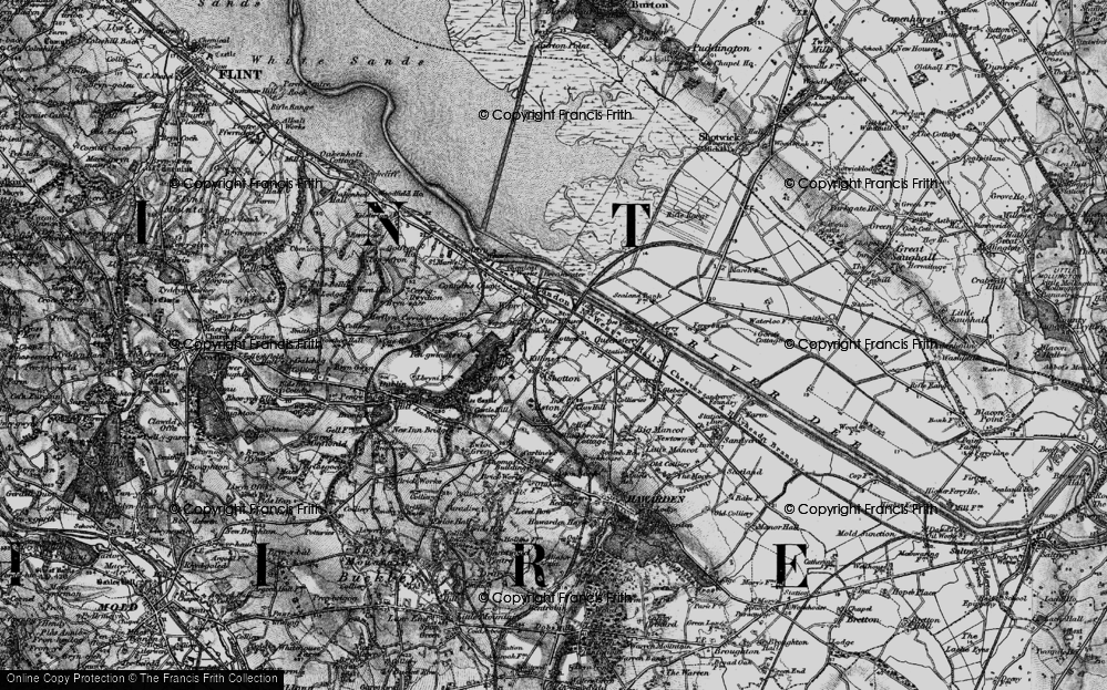 Old Map of Shotton, 1896 in 1896