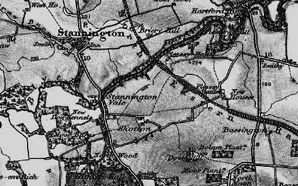 Old map of Blagdon Hall in 1897