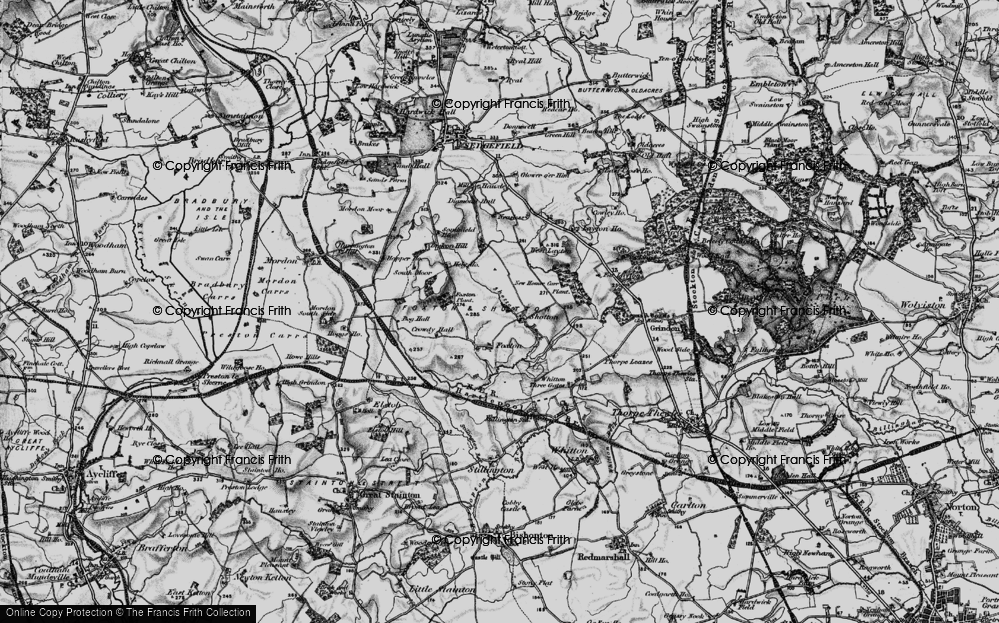 Old Map of Shotton, 1898 in 1898