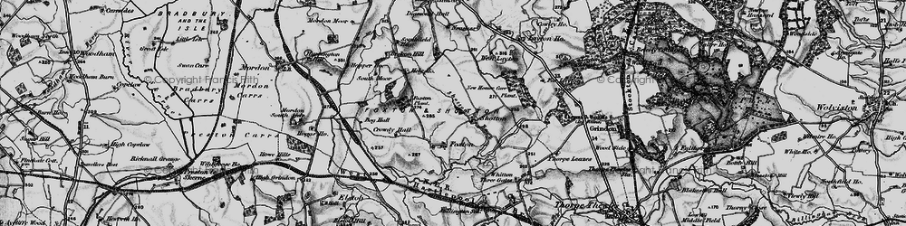 Old map of Shotton in 1898