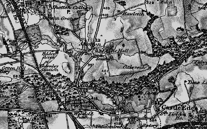 Old map of Shotton in 1898