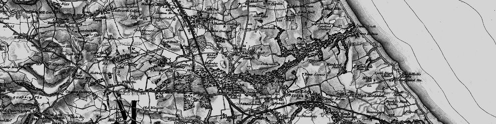 Old map of Shotton in 1898
