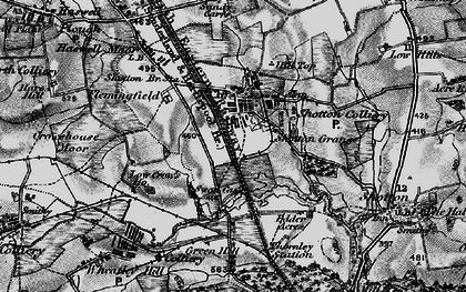 Old map of Shotton Colliery in 1898