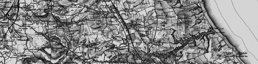 Old map of Shotton Colliery in 1898