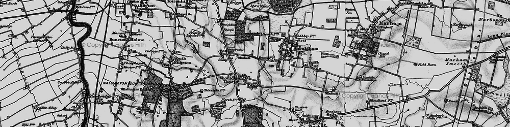 Old map of Shouldham Thorpe in 1893