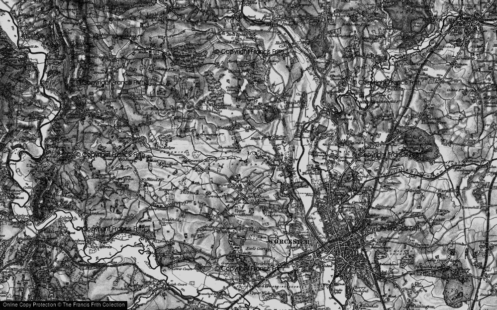 Old Map of Shoulton, 1898 in 1898
