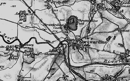 Old map of Shrawardine in 1899