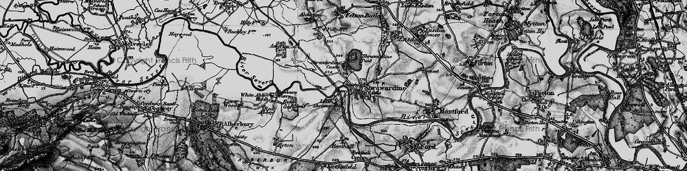 Old map of Shrawardine in 1899