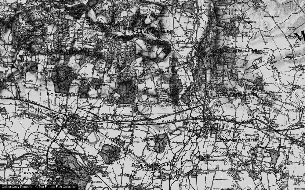 Old Map of Shreding Green, 1896 in 1896