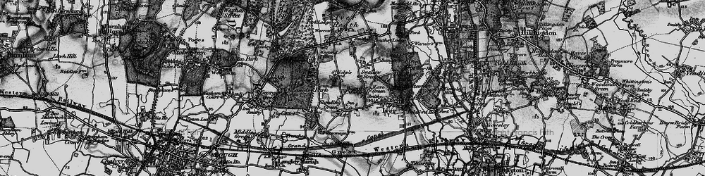 Old map of Shreding Green in 1896