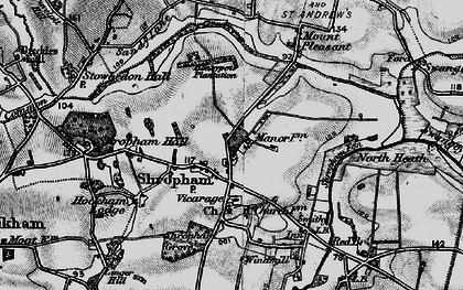 Old map of Shropham in 1898