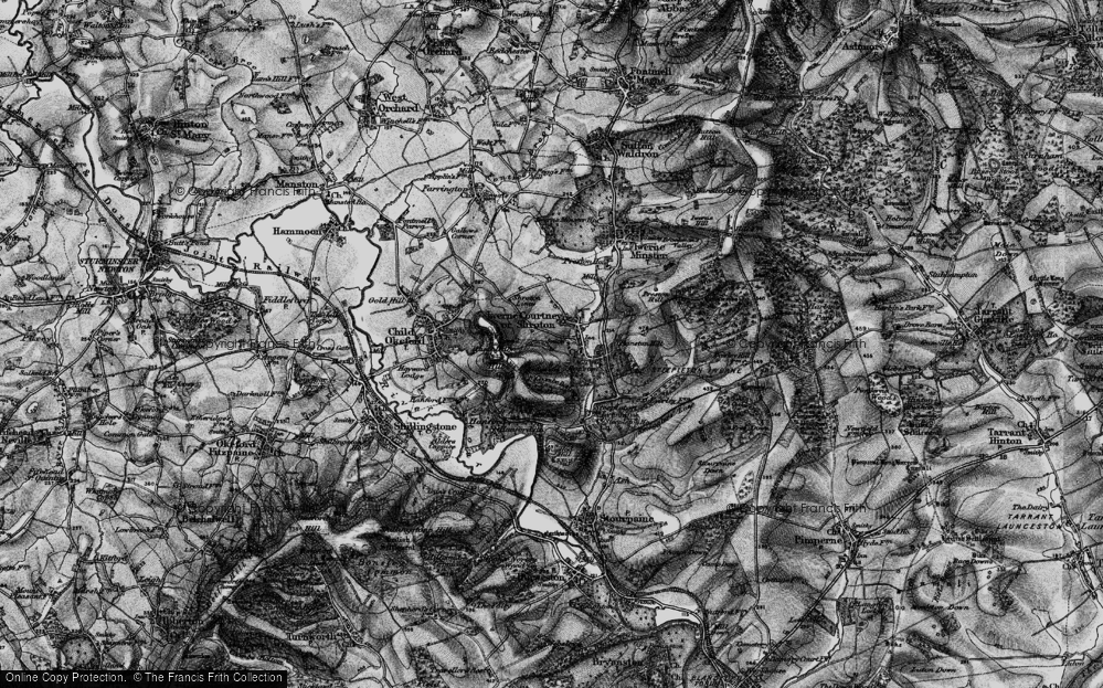 Old Map of Shroton, 1898 in 1898