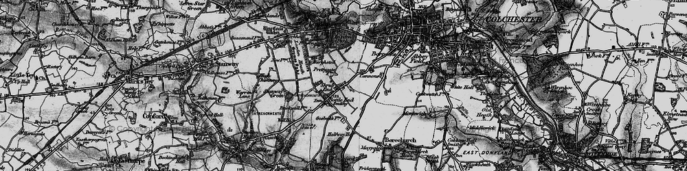 Old map of Shrub End in 1896
