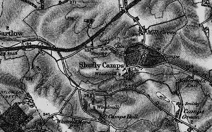 Old map of Shudy Camps in 1895