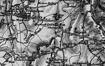 Old map of Wheating Hill in 1898