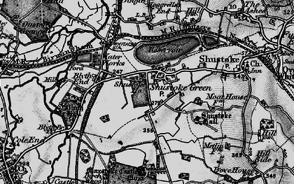Old map of Shustoke in 1899