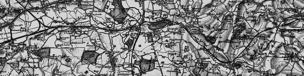 Old map of Shustoke in 1899