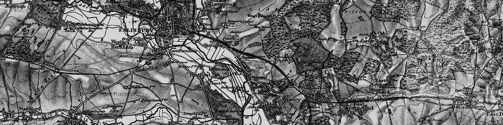 Old map of Shute End in 1895