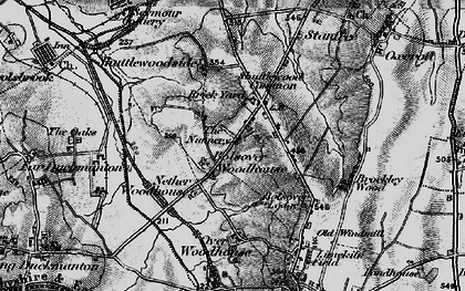 Old map of Shuttlewood in 1896