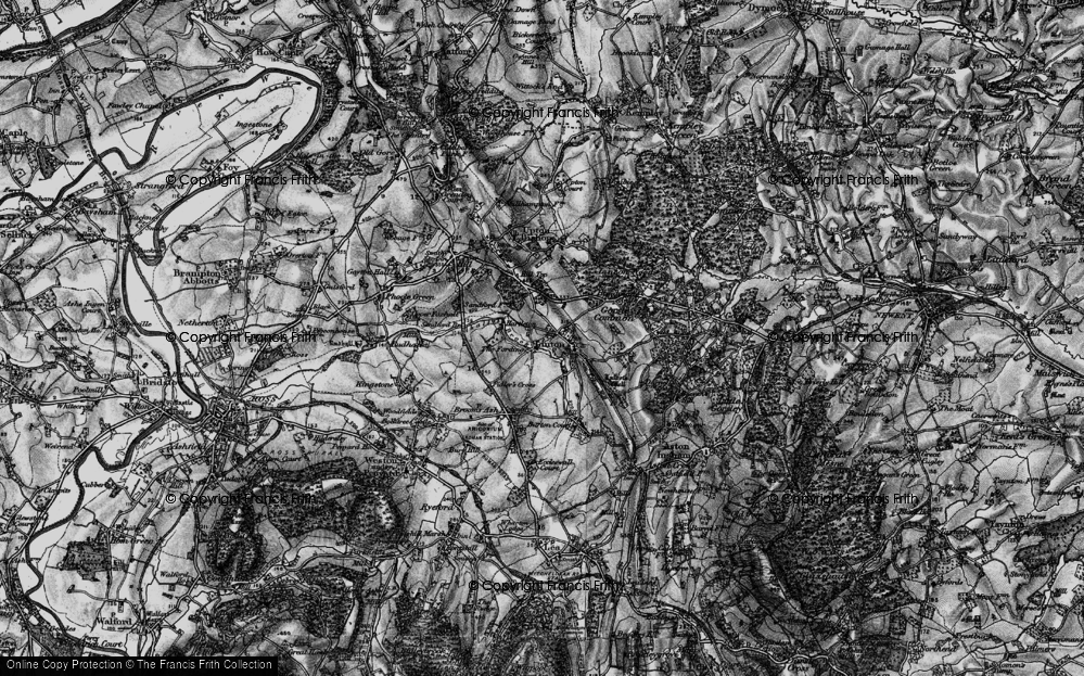 Old Map of Shutton, 1896 in 1896