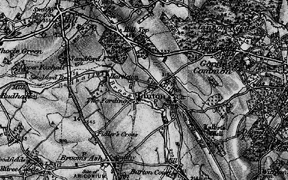 Old map of Shutton in 1896