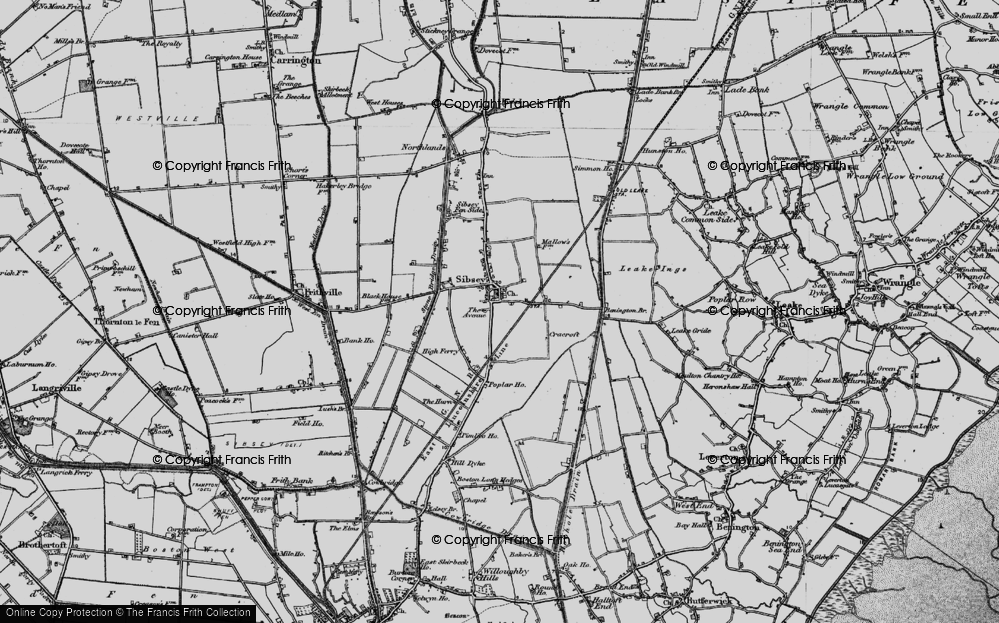 Old Map of Historic Map covering Benington Br in 1898