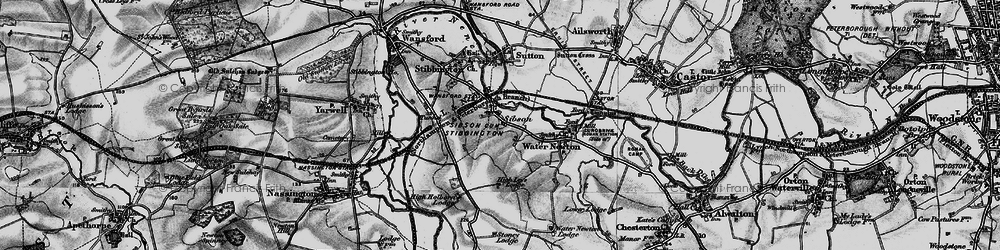Old map of Sibson in 1898