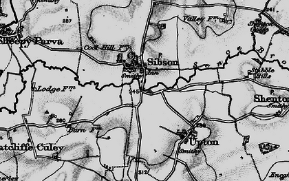 Old map of Sibson in 1899