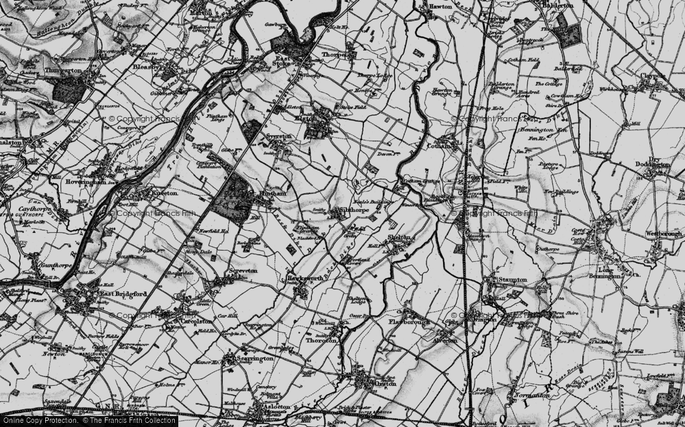 Old Map of Historic Map covering Back Dyke in 1899