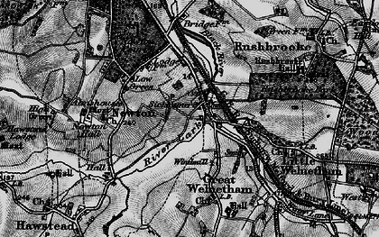 Old map of Sicklesmere in 1898