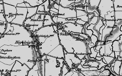 Old map of Sidlesham in 1895