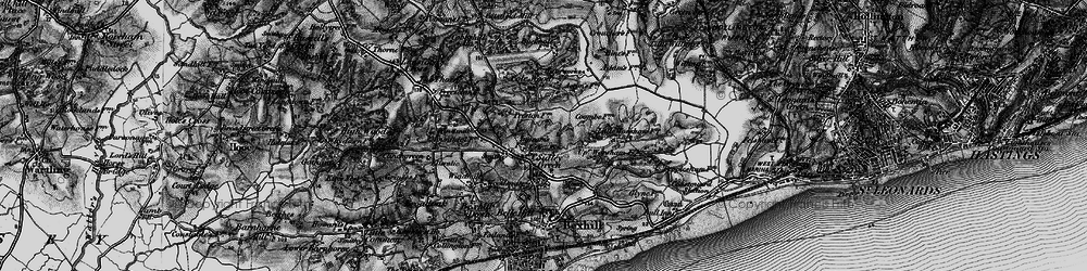 Old map of Sidley in 1895