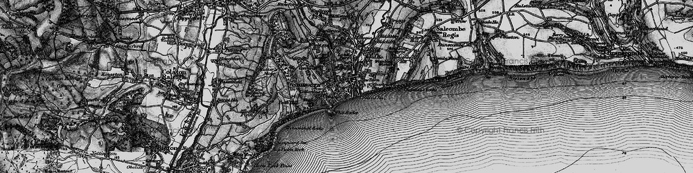 Old map of Sidmouth in 1897