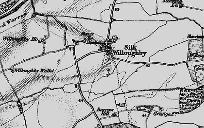 Old map of Silk Willoughby in 1895