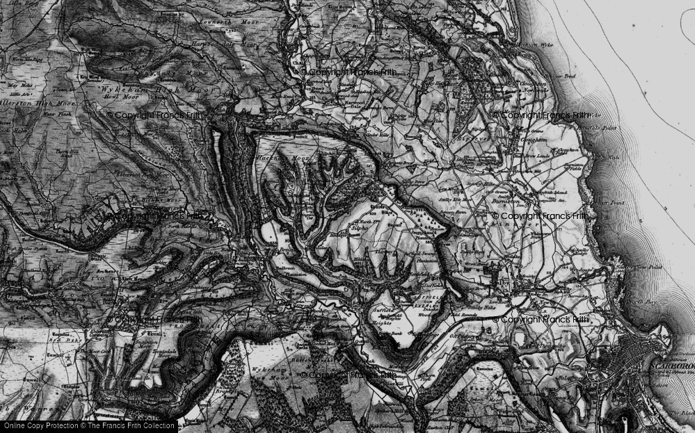 Old Map of Historic Map covering Langdale End in 1897